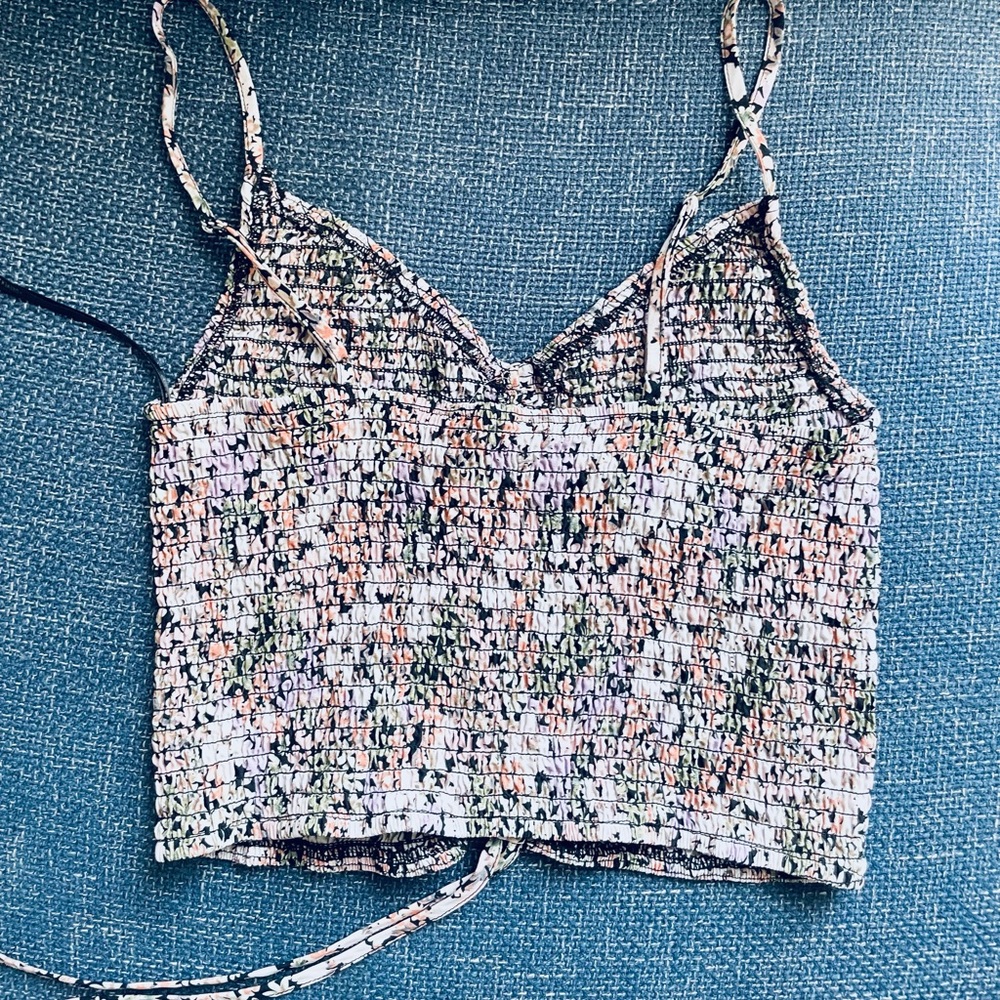 Forever 21 Multicolor Textured Crop Top